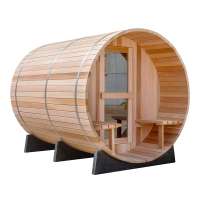 Alphasauna Outdoor Dry 6Person Cedar Burning Heater Wooden Sauna Room